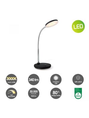 Home sweet home polly LED bureaulamp zwart