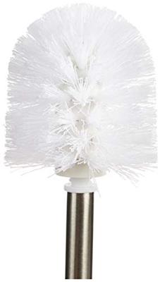 MSV Toiletborstel houder Kubik - kunststeen - wit|zilver - 37 cm