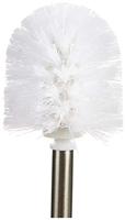 MSV Toiletborstel houder Kubik - kunststeen - wit|zilver - 37 cm - thumbnail