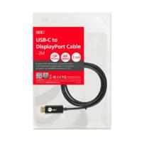SIIG 7ft USB-C naar DisplayPort actieve kabel, DP 1.2 4K60, draagbaar voor Windows en Mac-laptops of smartphone en tablet, USB-C DP Alt-modus vereist (CB-TC0K11-S1) - thumbnail