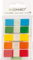 Q-CONNECT index mini, ft 12,5 x 45 mm, 5 x 20 tabs, geassorteerde kleuren - thumbnail