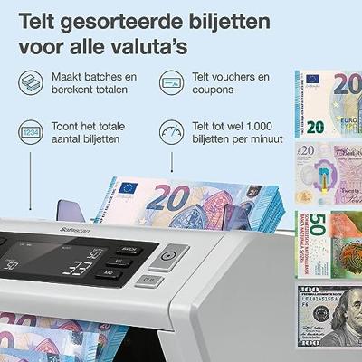 Safescan biljettelmachine 2210, met UV-valsgelddetectie - thumbnail