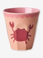Melamine beker met RICE garnalenprint 250 ml koraal - thumbnail