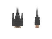 Lanberg CA-HDDV-10CC-0018-BK video kabel adapter 1,8 m HDMI Type A (Standaard) DVI-D Zwart - thumbnail