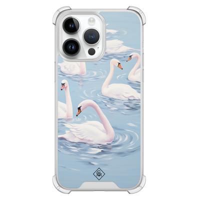 iPhone 14 Pro Max shockproof hoesje - Zwanen