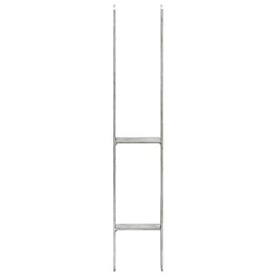 VidaXL Grondankers 6 st 10x6x60 cm gegalvaniseerd staal zilverkleurig