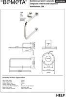 Handgreep Sapho Handicap Links 50 cm Wit - thumbnail