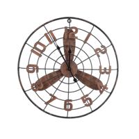 Ijzer klok propeller 50x7x50cm roest - thumbnail
