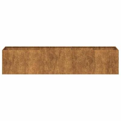 Plantenbak roestig 200x40x40 cm weervast staal