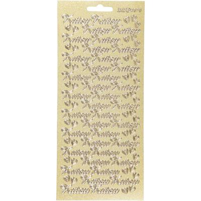 Creativ Company Stickers, kutsu, vel 10x23 cm, goud, 1 vel