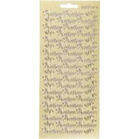 Creativ Company Stickers, kutsu, vel 10x23 cm, goud, 1 vel - thumbnail