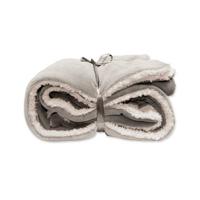 Unique Living Unique Living Lars coral fleece/suede plaid 150x200cm chateau grey - thumbnail