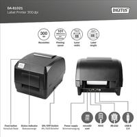 Digitus DA-81021 labelprinter Direct thermisch/Thermische overdracht 300 x 300 DPI 101,6 mm/sec Bedr - thumbnail