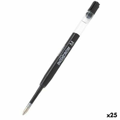 Navulling voor balpen Inoxcrom M Zwart 1 mm (25 Stuks)