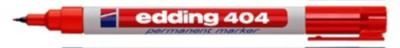 Edding Permanentmarker | rood | streepbreedte 0,75 mm ronde punt | 10 stuks - 4-404002 4-404002