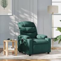 Fauteuil verstelbaar stof donkergroen - thumbnail