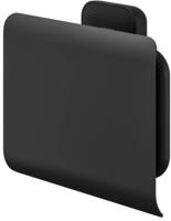 Tiger Carv Toiletrolhouder - met klep - zwart 800239 - thumbnail