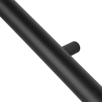 Trapleuning blind zwart rond 45 mm 350 cm - thumbnail