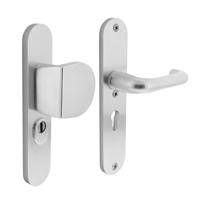 Intersteel | Veiligheidsbeslag greep/kruk profielcilinder met kerntrekbeveiliging | SKG3 | Aluminium - thumbnail