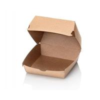 Hamburgerbox Kraft Large 120x120x100mm 100 stuks - thumbnail