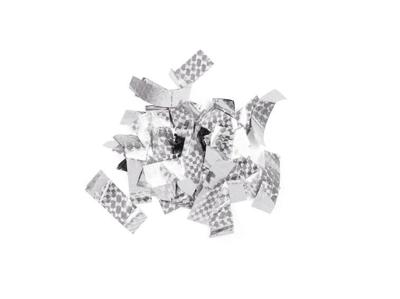 TCM FX Metallic Confetti rectangular 55x18mm, silver, laser effect, 1kg TCM FX Metallic Confetti rectangular 55x18mm, silver, laser effect, 1kg