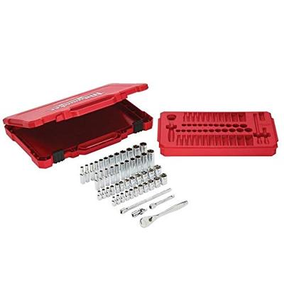 Milwaukee Ratel + doppen set 1/4 50 pc Drive Ratchet. + Dopsleutelset SAE + Metric - 4932464944