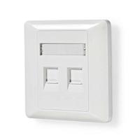 Nedis Netwerk Keystone-voorplaat | Frontplaat RJ45 | 2 poorten | 1 stuks - CCGP89760WT CCGP89760WT - thumbnail