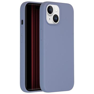 Accezz Liquid Silicone Backcover iPhone 15 Telefoonhoesje Grijs