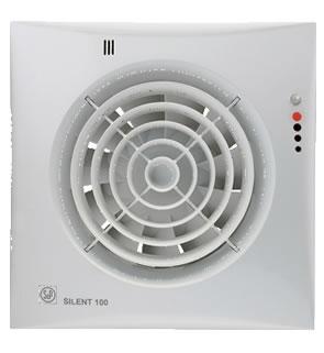 S&P Silent 100 CHZ badkamerventilator visual met instelbare nalooptimer en hygrostaat wit