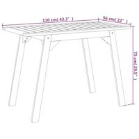 Tuintafel 110x56x75 cm massief acaciahout - thumbnail