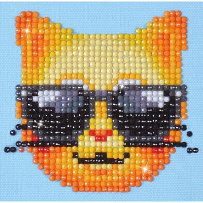 Diamond Dotz diamond painting cool cat 10x10 cm