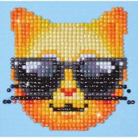 Diamond Dotz diamond painting cool cat 10x10 cm - thumbnail