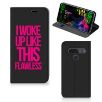 LG G8s Thinq Hoesje met tekst Woke Up - Origineel Cadeau Zelf Maken - thumbnail