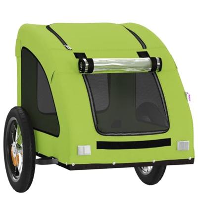 Hondenfietstrailer oxford stof en ijzer groen - thumbnail