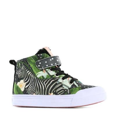 Go Banana's Magic Zebra hoge sneakers met dierenprint groen