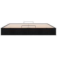 Bedframe zonder matras 160x200 cm stof zwart - thumbnail