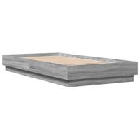 Bedframe bewerkt hout grijs sonoma eikenkleurig 75x190 cm - thumbnail