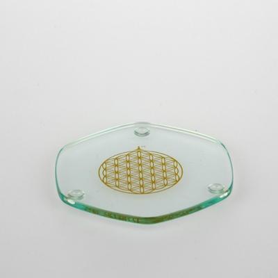 Energieplaat met Bloem des Levens Goudkleurig (9 cm)