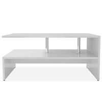 vidaXL Salontafel 90x59x42 cm spaanplaat wit - thumbnail