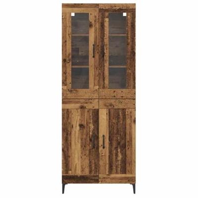 Hoge kast Oud Hout 69,5 x 34 x 180 cm Bewerkt hout