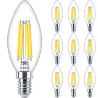 Philips LED Filament Lamp E14 10-pack - Dimbaar 2700K 3.4W Helder Licht - thumbnail