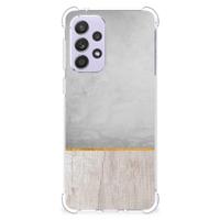 Samsung Galaxy A33 Stevig Telefoonhoesje Wood Concrete - thumbnail