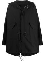 Raf Simons Antwerp print parka coat - Black - thumbnail