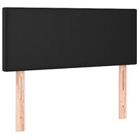 Hoofdbord LED 80x5x78/88 cm kunstleer zwart - thumbnail