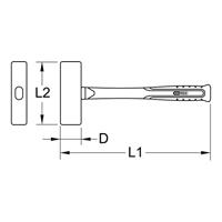 KS Tools 963.2089 9632089 Mijnhamer 4600 g 900 mm DIN 6475 1 stuk(s) - thumbnail