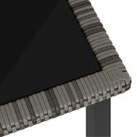 Tuintafel 180x70x73 cm poly rattan grijs - thumbnail