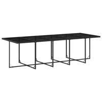 15-delige Tuinset met kussens poly rattan zwart - thumbnail