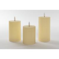 B.O. 3Pcs 3D Wick Ivory Ribbel Candle kaars 7,5X1012,515 cm Rusti Anna's Collection - Annas collection - thumbnail