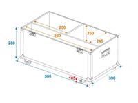ROADINGER Flightcase 2x Spark Master with wheels - thumbnail