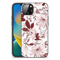 Kleurrijke Telefoonhoesje iPhone 14 Plus Watercolor Flowers - thumbnail